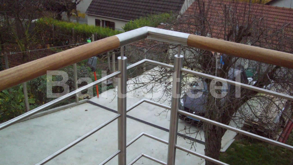 balustrada z drewnem railing szklo modern glass wood stainless steel balustrady barierki dąb