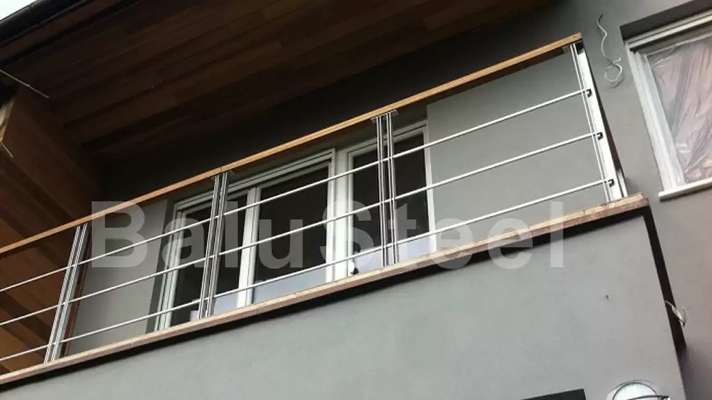balustrada z drewnem railing szklo modern glass wood stainless steel balustrady barierki dąb