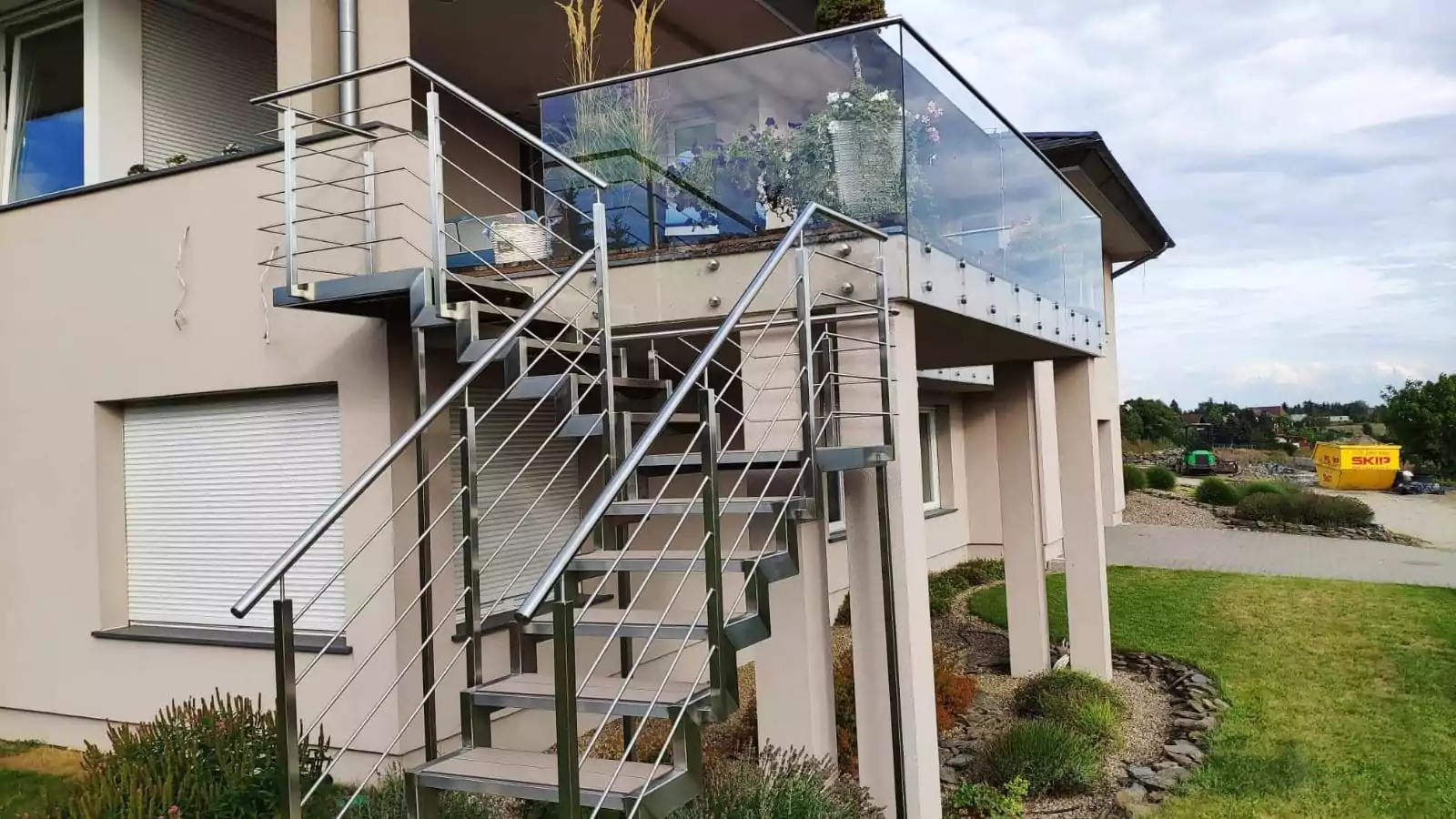 Schody zewnętrzne Poznań - balustrady schodowe 23