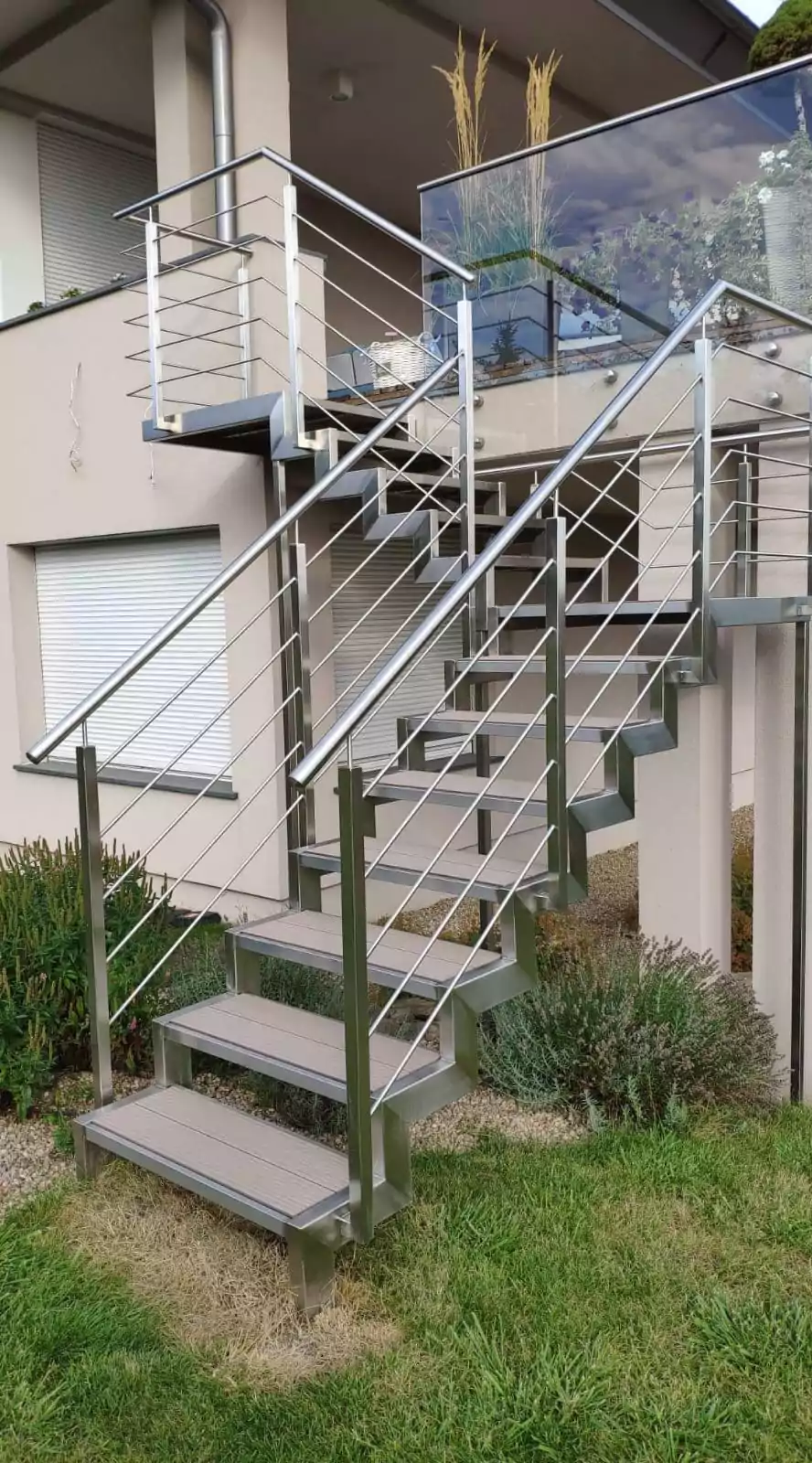 Schody zewnętrzne - balustrada schodowa 22