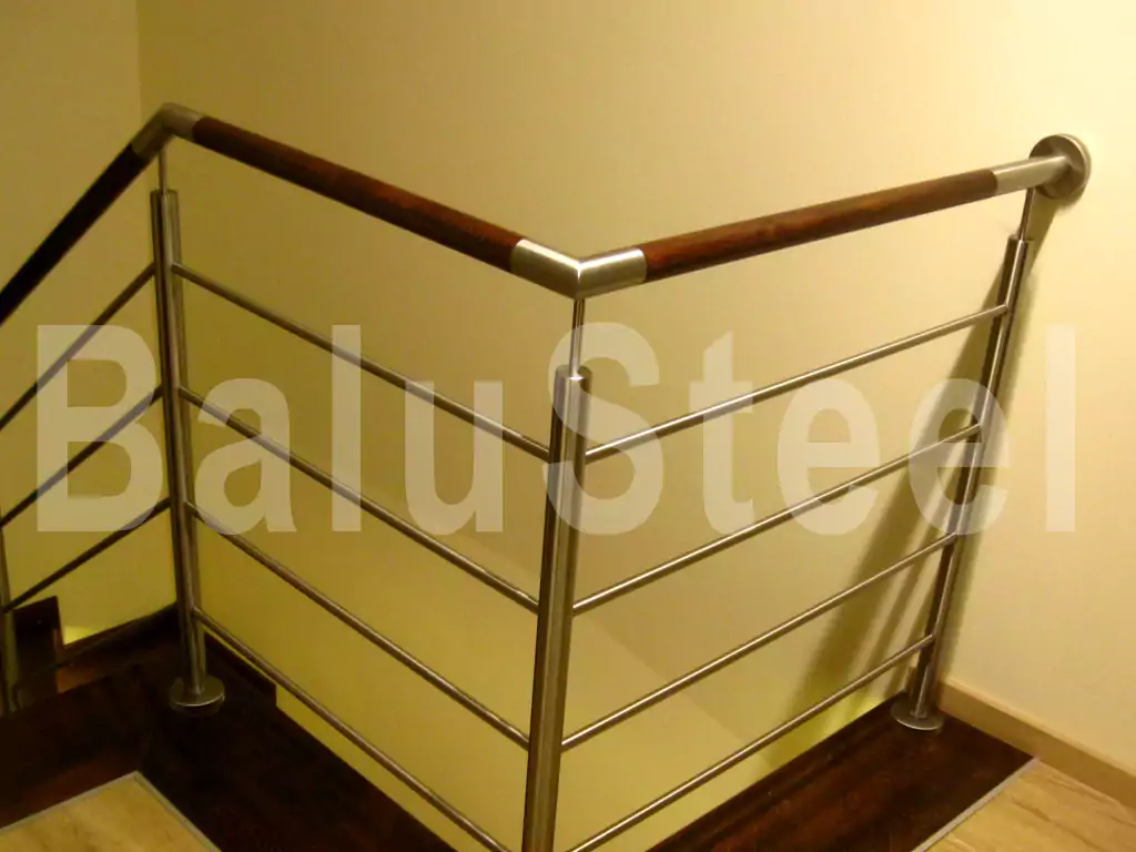 balustrada z drewnem railing szklo modern glass wood stainless steel balustrady barierki dąb