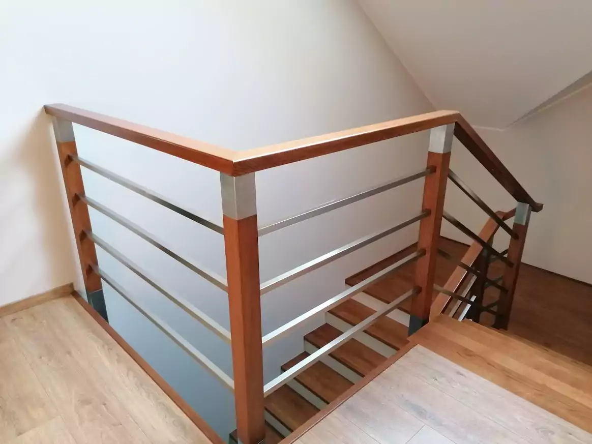 balustrada z drewnem railing szklo modern glass wood stainless steel 61 balustrady barierki dąb
