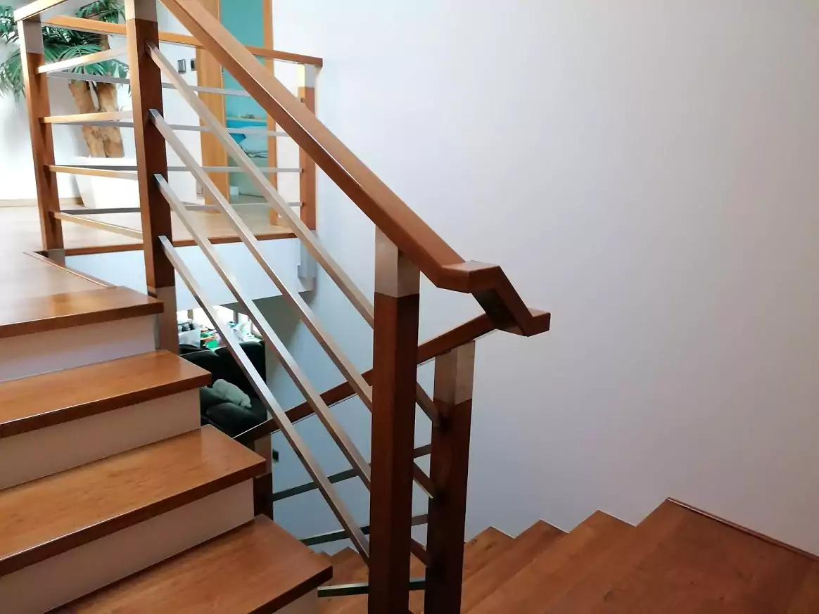 balustrada z drewnem railing szklo modern glass wood stainless steel 59 balustrady barierki dąb