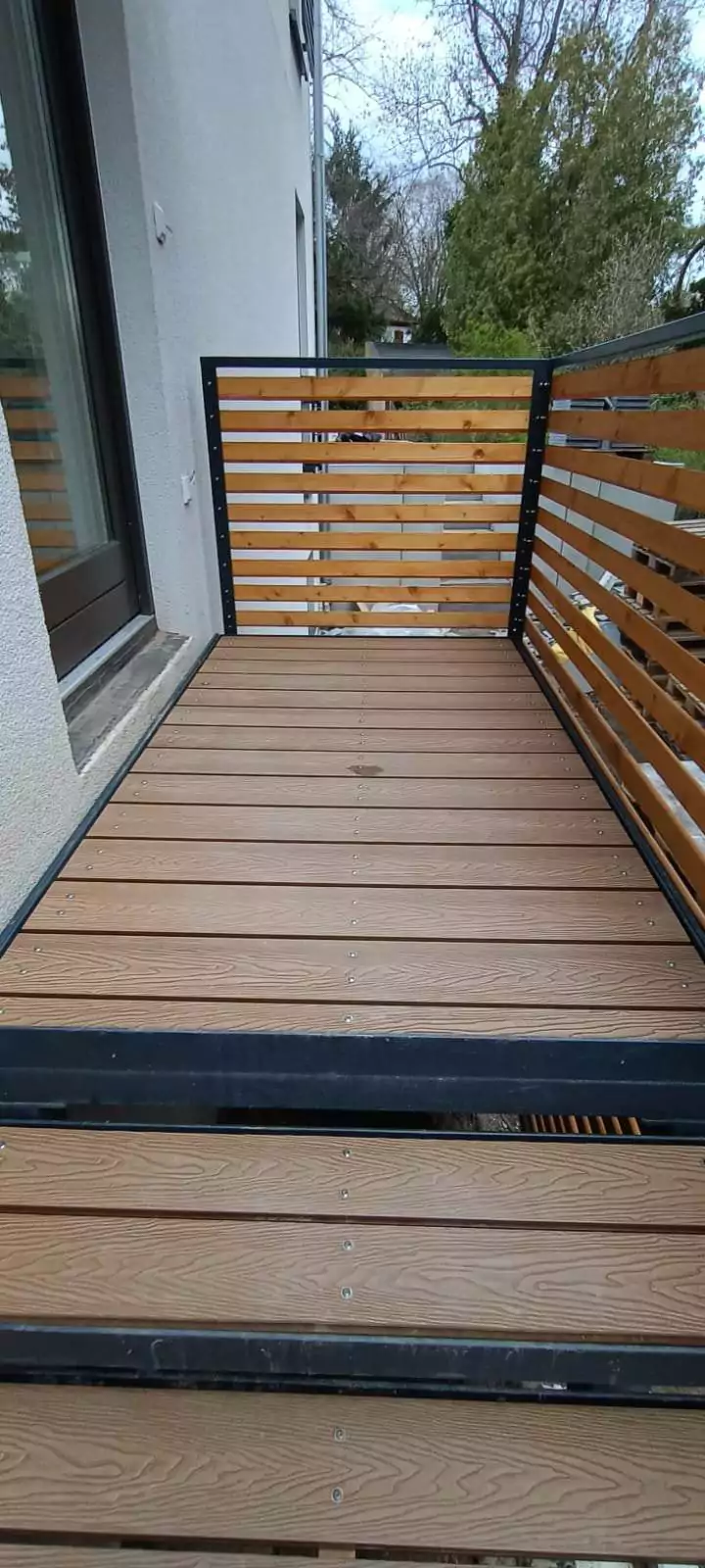 schody zewnętrzne, drewniane schody