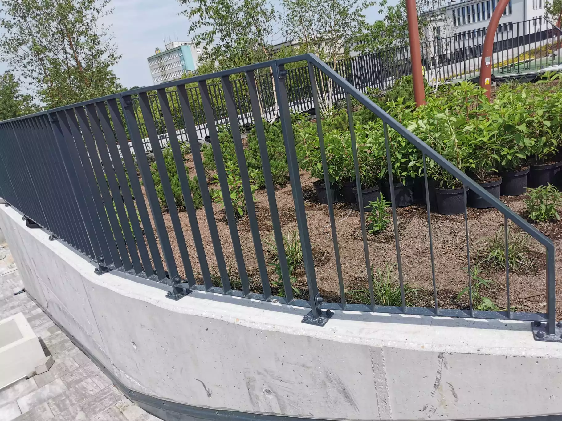 balustrada zewnętrzna malowana proszkowo