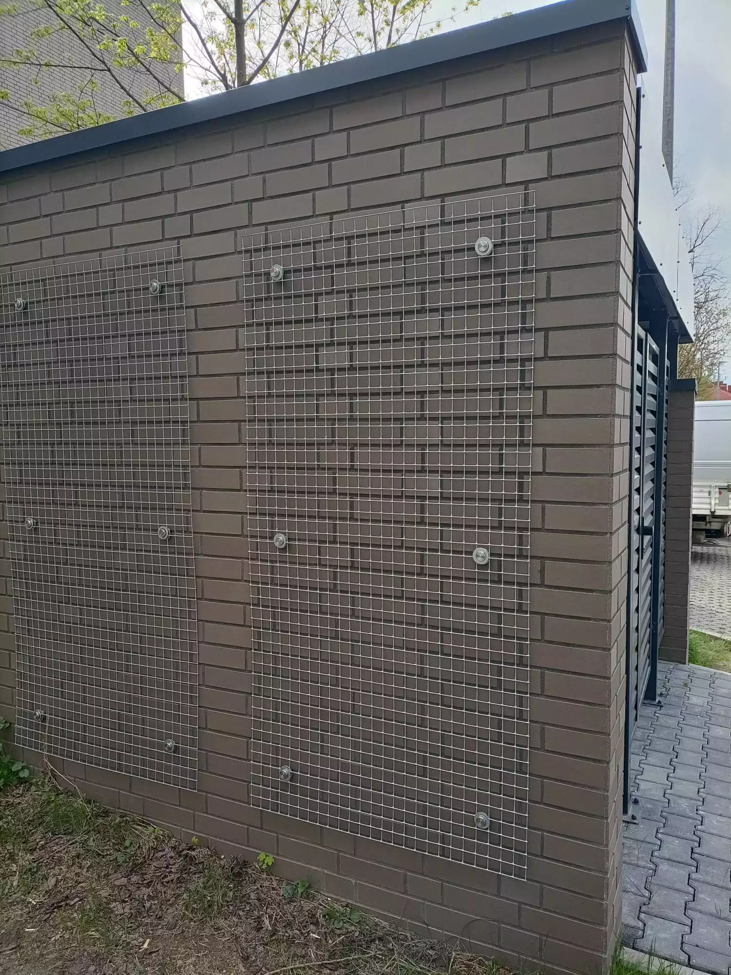 wiata stalowa, elementy stalowe