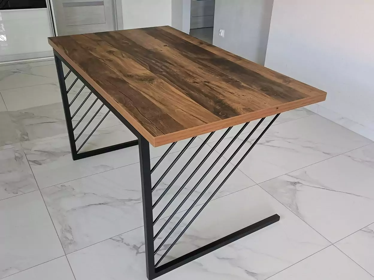 konsola loftowa, biurko loftowe, stolik pomocniczy, stolik drewniany