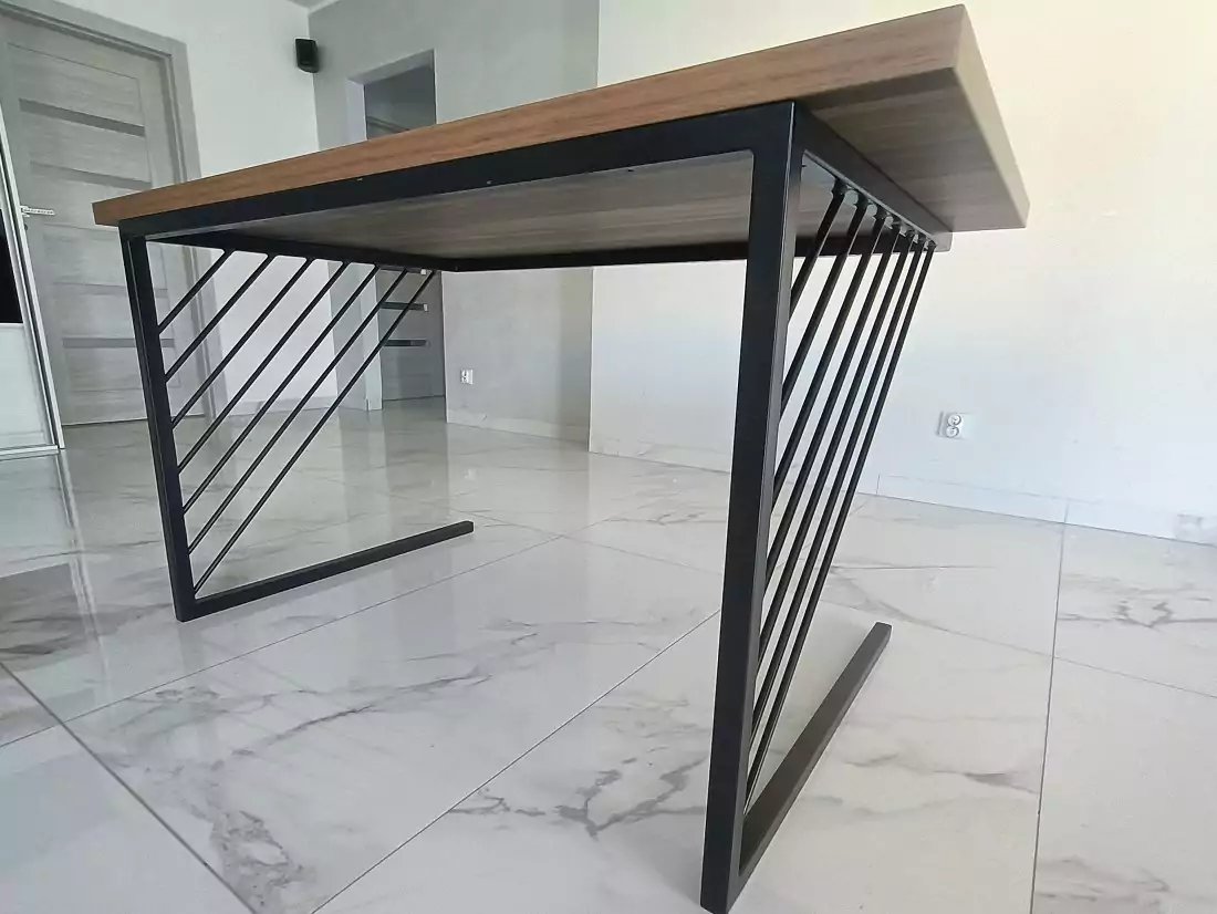 konsola loftowa, biurko loftowe, stolik pomocniczy, stolik drewniany