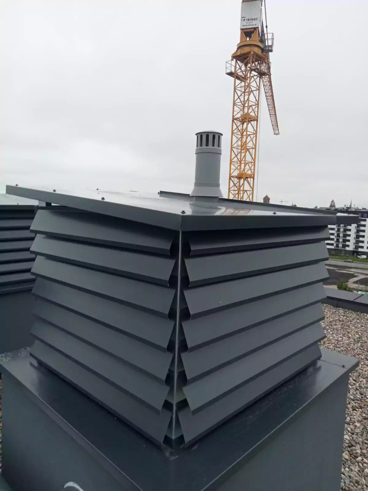 zabudowa czerpni powietrza, zabudowa stalowa