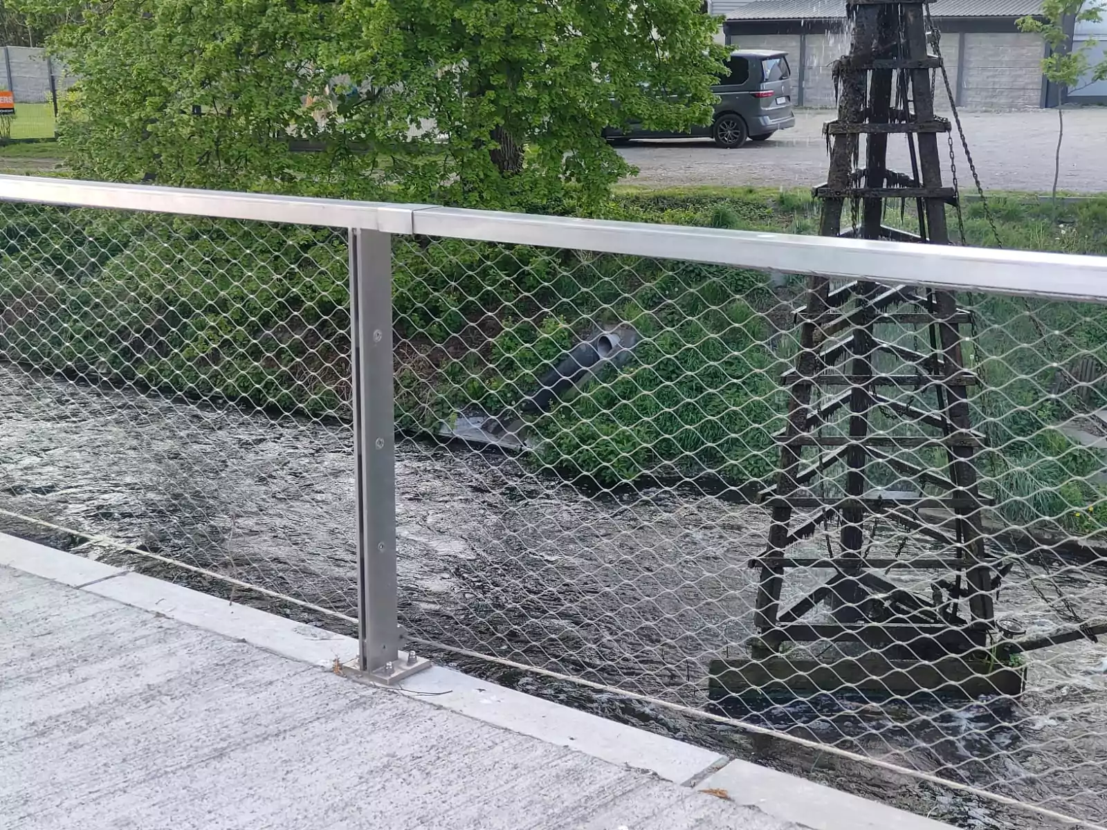 balustrada nierdzewna, balustrada z siatki, balustrada pleciona, balustrada pleciona nierdzewna