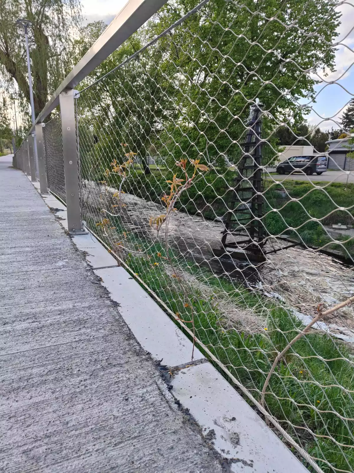 balustrada nierdzewna, balustrada z siatki, balustrada pleciona, balustrada pleciona nierdzewna