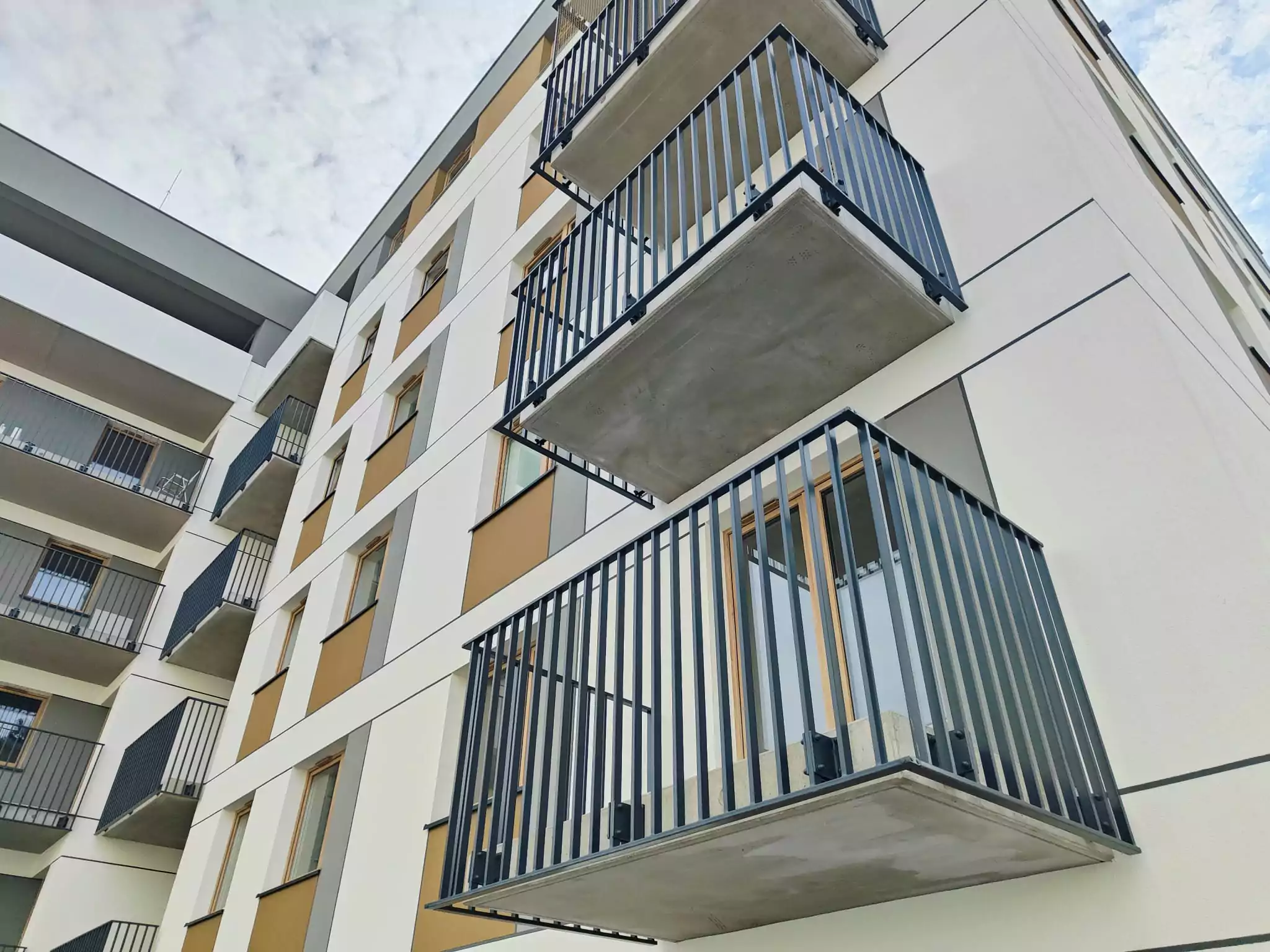 balustrada, balustrada malowana proszkowo, balustrada balkonowa, balustrada zewnętrzna, balustrada malowana