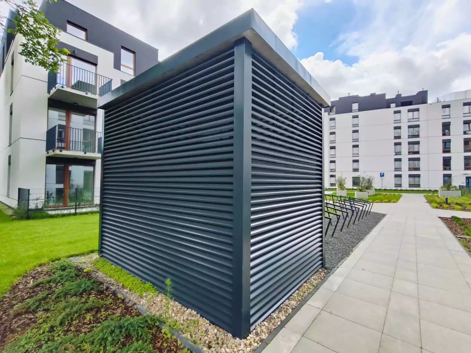 Zabudowa czerpni, zabudowa, wiata